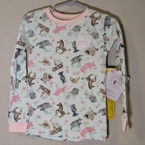 Burt's Bees Organic Cotton Long Sleeve Shirt Super Soft Snug Fit Animal Shirt 4T
